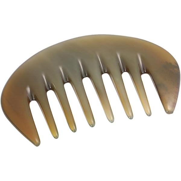 Yak-Horn Haarkamm – Massagekamm Zum Entwirren, 8,5x5,5 Cm, Antistatisch | Für Kopfhautmassage & Gesundes Haar