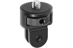 Higatful Soporte de trípode para cámara GoPro, ajuste de 360°, adaptador de conversión de tornillo 1/4-20 para GoPro Hero10, Insta360 ONE X2, Go 2, Xiaomi Yi y otras cámaras de acción