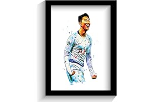 THE FOOTBALL PRINT ROOM Tottenham Hotspur - Spurs - Son - Framed Football Print Poster