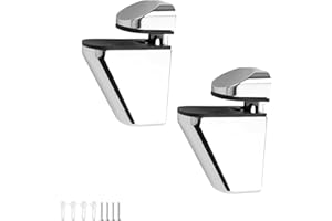 WJUAN 2 Pezzi Reggimensola in Vetro, Adatte per Morsetti di Vetro Quadrati per Specchi da Banco da Lavoro per Casa, Hotel, Ufficio e Parrucchiere (Distanza di Regolazione 3-20 mm)