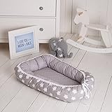 Puckdaddy Babynest "Sterne grau"