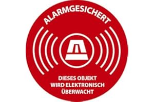 BUOSHA Autocollant sécurisé Alarme 5 cm (rond)