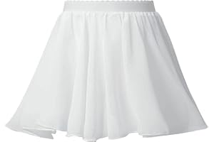 MSemis Falda de Danza Ballet para Niña Falda Gasa Corta de Danza Moderna Falda Plisada con Cintura Elástica de Danza Lirica Dancewear