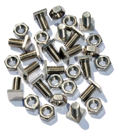 MacGreen® Edelstahl Gewächshaus-Schrauben mit Muttern (50 Stück) - 2