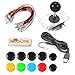 Produktbild XCSOURCE® Zero Delay Arcade Spiel USB Encoder PC Button Joystick 2/4/8 Way Einstellbare DIY Kit für Mame Jamma Machine Gaming AC700