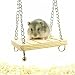 Produktbild Yesiidor Holz Hängende Hängematte Kleine Schaukel Spielzeug Käfig Für Hamster Maus