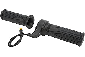 COSIKI Motorrad Griffe, Gasgriff Für Elektrofahrrad, ABS 22,2mm Bequemer Lenker-Gasgriff 12V 72V Wasserdichter Stecker Griffe für Scooter Für Mini Moto Bike Dirt Bike Quad