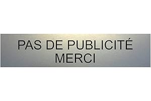 Plaque Gravée "Stop pub" boite aux lettres avec adhésif au dos