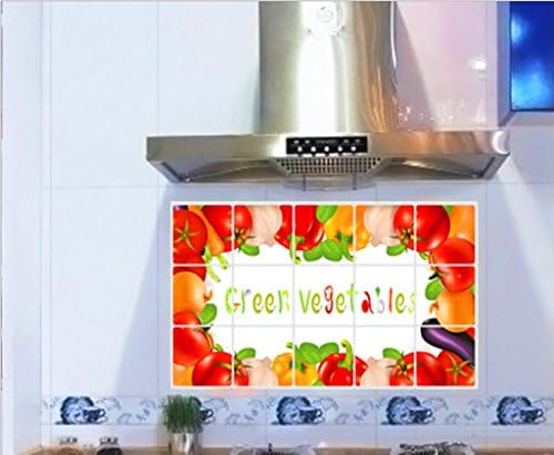 KKLL Wall stickers Environmental Protection Easy to Remove Household kitchen Decorative Stickers Tile anti-oil paste Wall Sticker , 45*70cm