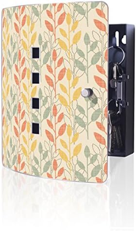 Fancy key box Quad made of stainless steel quality brand Burg-Wächter / more ingenious design key cabinet metal / ley locker magnetic with motive "Textile Wallpaper"