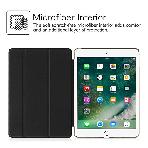 Fintie iPad 9.7 Zoll 2017 Hülle – Ultra Slim Superleicht Schutzhülle mit Lichtdurchlässig Rückseite Abdeckung Smart Cover Case Tasche mit Auto Schlaf / Wach und Standfunktion für Apple iPad 2017 Neue Modell, doppelfarbig - 8