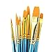 Susenstone 10Pcs Artists Paint Brush Set Acrylic Watercolor Round Pointed Tip Nylon Hair