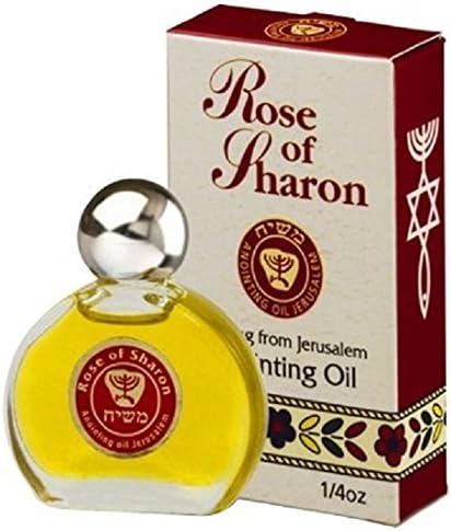 Anointing Oil with Biblical Spices from Jerusalem 7.5ml or 0.25oz by Holy Land Imports (Rose of Sharon)