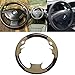 Produktbild Goodangie00 Beige Tan Leder Braun Holz Lenkradschutz Lenkradbezug Trim Cover 2002-2008 3-Speichen E65 E66 7 Serie 735i 745Li 745i 750i 750Li 760Li 760i