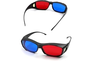 Othmro Czerwono-niebieskie okulary 3D / cyjanowe okulary anaglifowe, anaglif wymiarowe okulary 3D Vision do gier telewizyjnych DVD 3D wirtualnego wideo