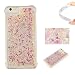Produktbild iphone 7 hülle flüssig,iphone 8s hülle glitzer, LuckyW TPU Silikon Gradient Farbe Handyhülle für Apple iPhone 7 7s (4.7 zoll)/iPhone 8 (4.7 zoll) 2017 3D Bling Glitter Glitzer Flowing Fließend Liquid Flüssig Shinny Moving Star Floating Trend Schwimmend Treibend Stern Quicksand Sparkle Crystal Kristall Tasche Flexible Kratzer Stoßfest Scratch-Resistant Shockproof Etui Bumper Case Cover - Rose