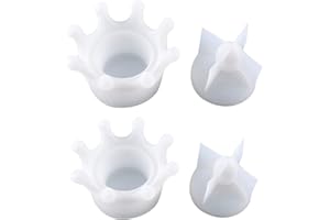 WILSONZIN Contenitori Per Gioielli In Resina Epossidica Stampo in resina corona Scatola portaoggetti in silicone per gioielli Regali di Natale di San Valentino Artigianato fai da te 2 pezzi