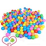En 7-8 brillantes colores，Promover el conocimiento del bebé sobre el color y la sensibilización, la flexibilidad del ejercicio de las manos y los pies.，Perfectas para jugar en una piscina o casita Parque infantil aplicable, familia, ducha del bebé, también puede enseñar a su bebé a reconocer colores