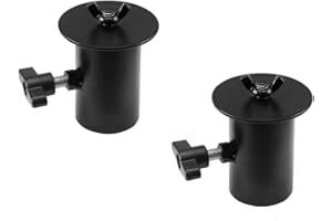 OMNITRONIC BOB-4 - Manicotto per treppiede, 2 pezzi, adattatore con manicotto per treppiede per tubi da 35 mm su filettatura M8