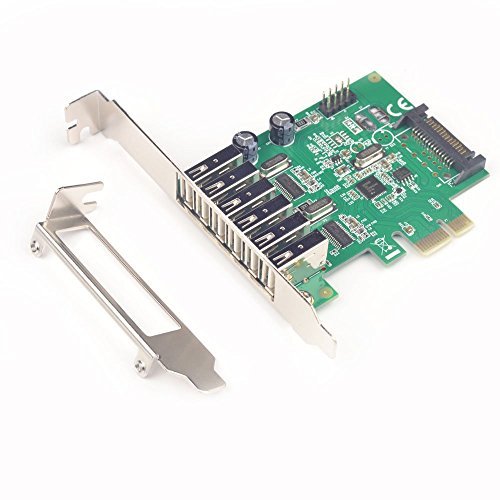 USB 2.0 PCI-Express card (6 external Ports and 2 internal Ports) with SATA power connector