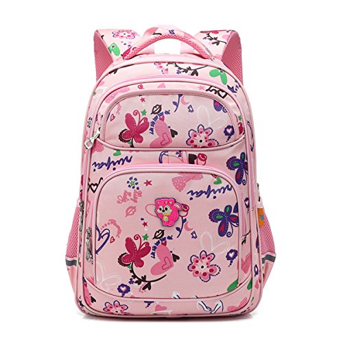 Preisvergleich Produktbild Kinderrucksack Schulrucksack Schultasche Sportrucksack Freizeitrucksack für Mädchen Jungen & Kinder mit der Großen Kapazität (Camo-pink)