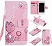Produktbild Handyhülle Apple iPhone 7 Hülle Tasche, Ougger Beutel Briefhülle Tasche Bumper Schale Schutzhülle PU Leder Weich Magnetisch Stehen Silikon Haut Flip Case Cover mit Kartenslot, Süße Katze
