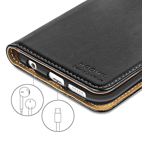 HOOMIL Funda Samsung Galaxy S7  Cuero Premium Fundas para Samsung S7 2016 Carcasa Case  H3011  Negro 