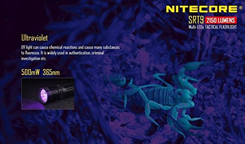 Nitecore SRT9 – 2150 Lumen, rot, blau, grün und UV-Licht - 5