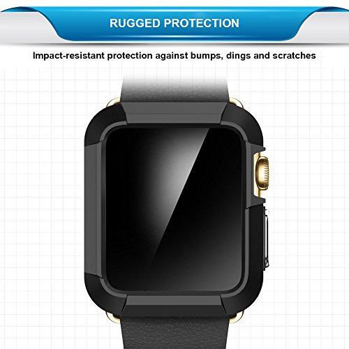  2 Unidades  Funda Apple Watch 42mm Series 1   Series 2   Series 3  iVoler Silicona Case Cover Dura Parachoques Carcasa Funda Bumper para Watch 42mm Series 1   Series 2   Series 3   Ultra-delgado   Shock-Absorci  n   Anti-Ara  azos  - Garant  a Incondicional de 18 Meses