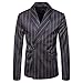 Produktbild Herren Cardigan Coat,TWBB Vertikale Streifen Suit Formal Passen Mit Knopf Outwear Mantel Pullover Persönlichkeit Lange Ärmel Hemd
