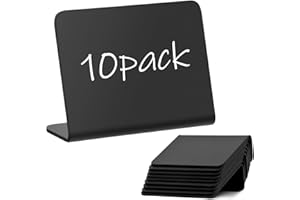 NATUCE 10 Piezas Mini Pizarras,10x7 CM Mini Tablero de Mensajes Resistente Fácil de Borrar,Mini Pizarra de Pie para Fiesta,Boda,Restaurante,Cafeterías,Tiendas,Fiesta Bar Restaurante Decoración