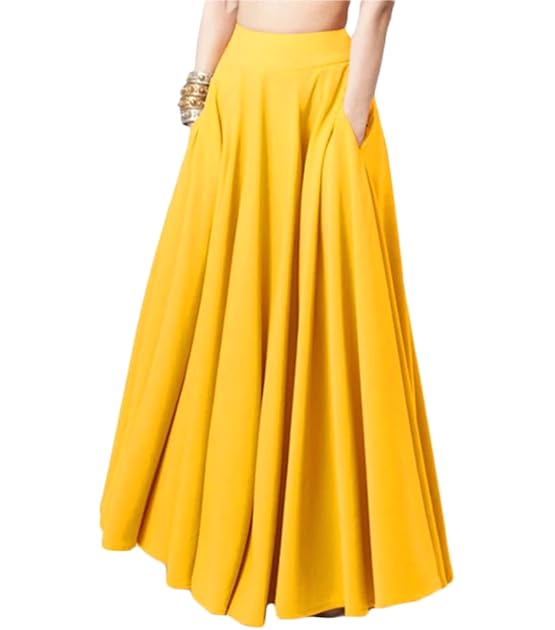 Rock Damen Knielang A Linie Elegant Boho Sommerrock Leicht Lang Plisseerock Einfarbig Festlich Maxirock Vintage Retro Casual Strandrock Langer Faltenrock Cocktail Freizeitrock