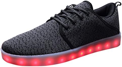Led Shoe,Nasonberg MEN LED light Up Shoe 7 color USB Charging Luminous Flashing Sneaker