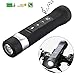 Produktbild Bluetooth Fahrrad Lautsprecher mit Fahrradhalterung, Portable LED Taschenlampe Lautsprecher mit Power bank Wiederaufladbare SOS Licht, Unterstützung TF Karte, beste Begleiter für Radfahren