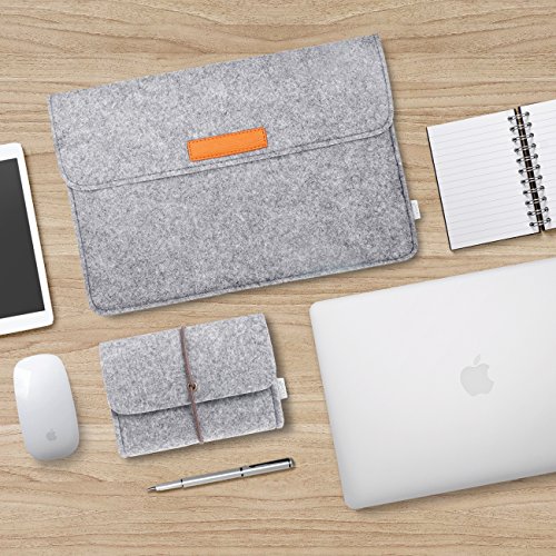 Inateck Tasche Microsoft Surface Pro 3/4 Tablet Hülle Ultrabook Laptoptasche, kompatibel mit iPad Pro 12,9″ und das neue 13“ MacBook Pro Late 2016, Grau - 7