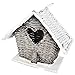 Produktbild Vogelhaus Country Deko Rattan 22x28x14cm weiss grau Garten Design
