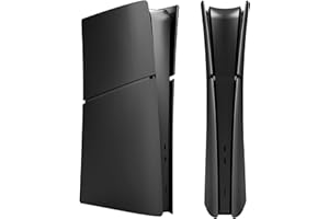 Wedorat Plaques faciales pour PS5 Slim Digital Edition Plaques pour PS5 Slim ABS Anti-rayures Anti-poussière Coque de protection de remplacement pour Playstation 5 Slim Accessoires Noir