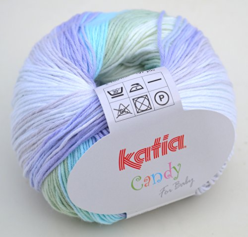 Katia Candy Fb 657 Babywolle Baumwolle Baumwollgarn mit Farbverlauf - 2