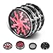 Produktbild icxox Grinder Premium Aluminium Tabak Grinder Crusher Kräuter Mühle für Pollen Kräuter Gewürze Herb, 4 Teile, Ø63mm (Rot)