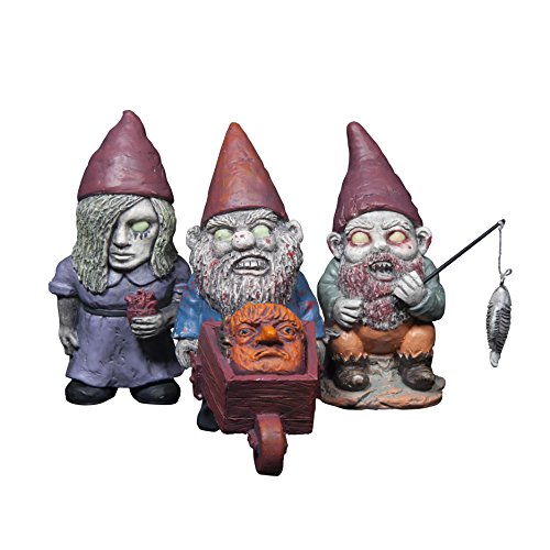 Thumbs Up minzmbgnm3 Mini Zombie Gartenzwerge – Mehrfarbig (Set von 3)