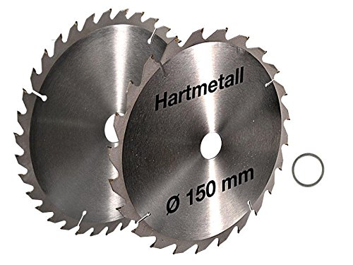 2 tlg Set Kreissägeblatt 150 x 20 mm 24 Z + 36 Z