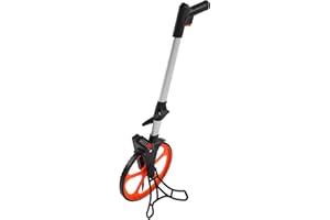 LANTRO JS Rueda de Medición, Rueda de Medición de Distancia plegable, Topómetro para distancias de 0-9999,9 m, Herramienta de medición de rueda con bolsa de transporte para medición terrestre