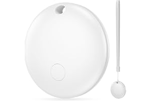 AICPAN Android Smart Tag Blanco 1 Pack - Localizador Bluetooth Tracker Funciona con Apple Buscar y Google Find My Device, Rastreador GPS Impermeable para Llaves, Carteras y Maletas, Batería Reemplazable