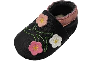 YALION Junge Krabbelschuhe Mädchen Kleinkind Weicher Leder Lauflernschuhe Babyhausschuhe mit Wildledersohlen Multi-Stil