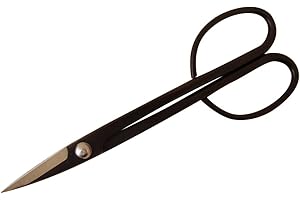 GENKI-BONSAI Professional Bonsai Scissors Black Stainless Steel Cutting Bonsai Accessories (Professional Bonsai Scissors Black, Long 20.5 cm)