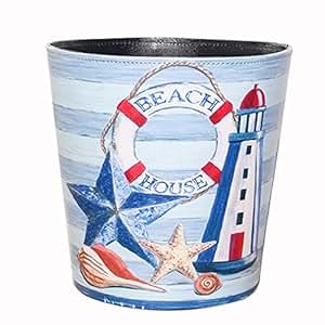 Foxom Flamingo Motif PU Leder Abfalleimer Mülleimer Mülltonne