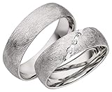 JC SILBER EHERINGE 925 STERLING TRAURINGE MIT ZIRKONIA A22 (PAARPREIS)