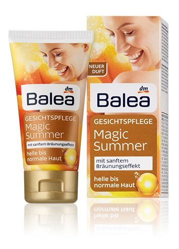 Balea Magic Summer Gradual Tan Facial Care for Normal Skin (New Fragrance) - Cruelty-Free / Not Tested on Animals - 50 ml