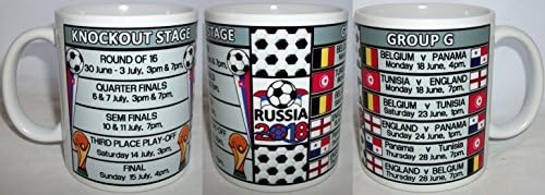 World Cup Russia 2018 England Group G Football Fixtures Mug