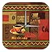 Produktbild LEotiE SINCE 2004 Wanduhr mit geräuschlosem Uhrwerk Dekouhr Küchenuhr Baduhr Restaurant Küchen Deko brasilianischer Kaffee Java Wand Acryl Uhr 25x25 cm